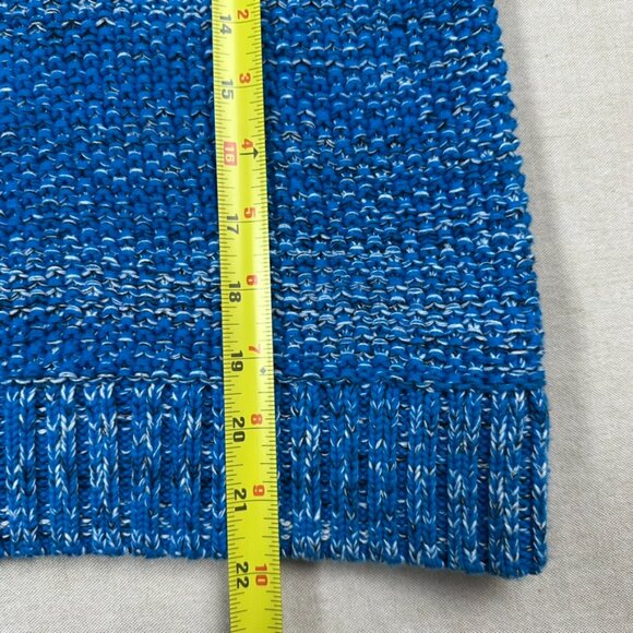 Gap Chunky Knit Pullover Sweater Womens S Preppy Fisherman Thick Marled Blue - Picture 10 of 13